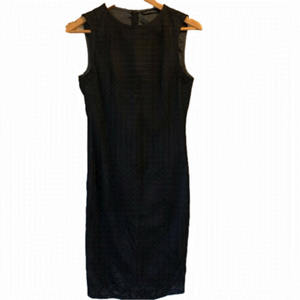 Zara Basic black lace sheath style sleeveless dress. Size small